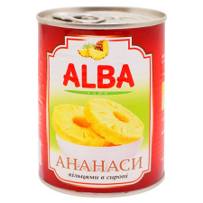 Ананас Alba Food кільцями в сиропі 580мл mini slide 1