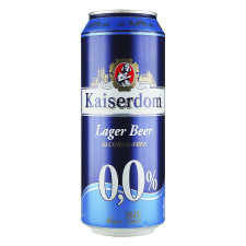 Пиво безалкогольное Kaiserdom Lager ж/б 0.5л mini slide 1