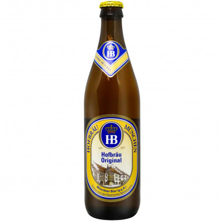 Пиво Hofbrau Original світле 5,1% 0,5л slide 1