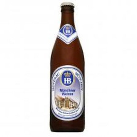 Пиво Hofbrau Munchner Weisse светлое нефильтрованное 5,1% 0,5л