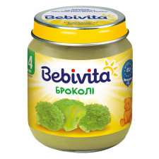 Пюре овочеве Bebivita Броколі для дітей з 4 місяців 125г mini slide 1