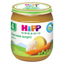 Пюре HiPP овочеве асорті з омега-3 жирними кислотами для дітей з 4 місяців 125г mini slide 1