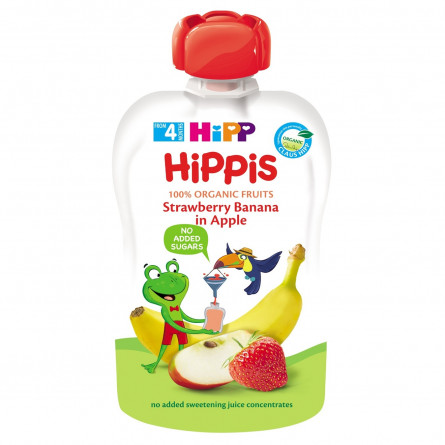 Пюре HiPP Hippis яблоко-клубника-банан 100г slide 1