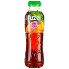 Напій Fuzetea Чай чорний зі смаком персика та троянди безалкогольний негазований 0,5л mini slide 1