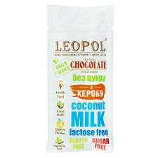 Шоколад Leopol' молочний з керобу без цукру 25г mini slide 1
