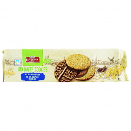 Печиво вівсяне Lambertz Bio з молочним шоколадом 200г slide 1
