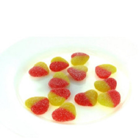 Конфеты желейные жевательные Персиковые сердца в сахаре