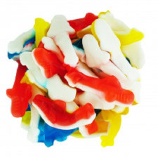 Конфеты жевательные разноцветные акулы mini slide 1