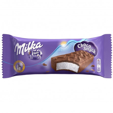 Пирожное Milka Choco Snack бисквитное с кремом в молочном шоколаде 32г