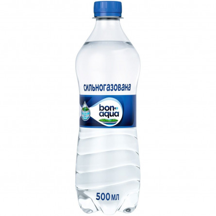 Вода BonAqua природна питна сильногазована 0,5л