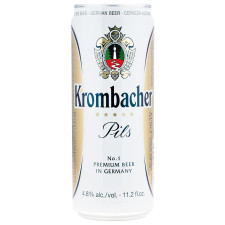 Пиво Krombacher Pils светлое ж/б 4.8% 0.5л mini slide 1