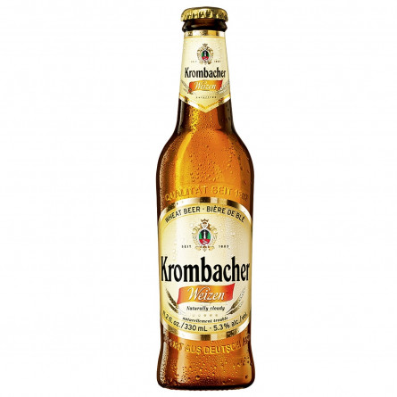 Пиво Krombacher Weizen нефільтроване 5,3% 0,33л slide 1