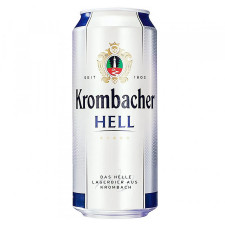 Пиво Krombacher Hell светлое ж/б 5% 0.5л mini slide 1
