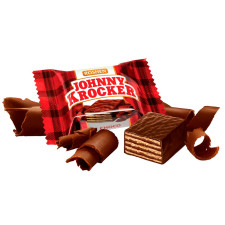 Цукерки Roshen Johnny Krocker Choco вафельні глазуровані вагові mini slide 1
