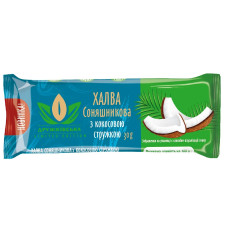 Халва Дружкiвська соняшникова з кокосовою стружкою 30г mini slide 1