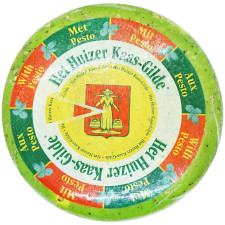 Сыр Huizer Kaas-Gilde Гауда Песто зелёный 50% mini slide 1