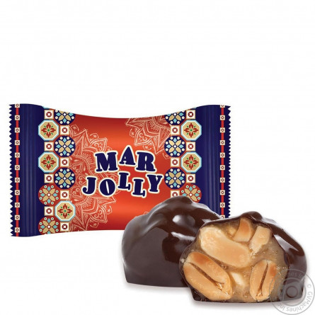 Цукерки Turron Mar Jolly з фініком, сушеною журавлиною та арахісом у глазурі вагові slide 1