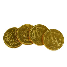 Цукерки фігурні шоколадні у формі медалі Гривня вагові mini slide 1