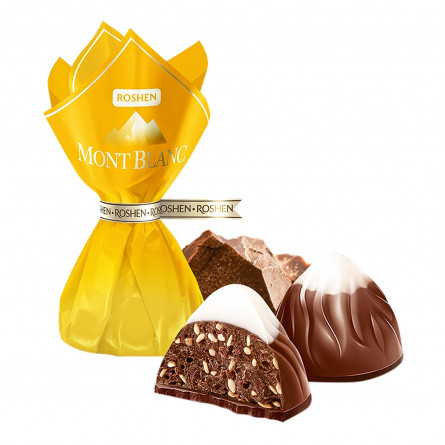 Конфеты Roshen Mont Blanc с шоколадом и кунжутом slide 1