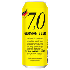 Пиво 7,0 German Beer Weissbier світле з/б 5,1% 0,5л mini slide 1