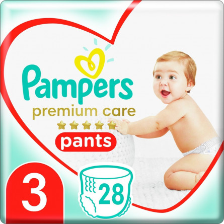 Подгузники-трусики Pampers Premium Care Pants размер 3 Midi 6-11кг 28шт