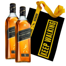 Набір подарунковий №15 Віскі Johnnie Walker Black Label 40% 0,7л 2шт + брендована сумка-шоппер mini slide 1