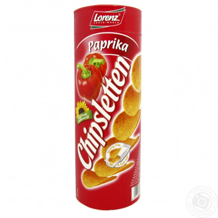 Чіпси Лоренц Чіпслеттен картопляні зі смаком паприки 100г Німеччина slide 1