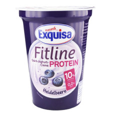 Крем-йогурт Exquisa Fitline протеїновий чорниця 10% 400г mini slide 1