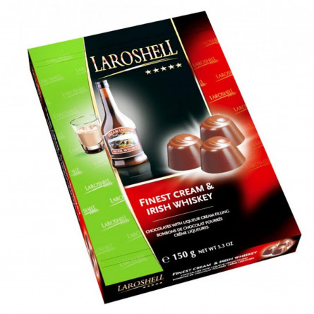 Конфеты Laroshell Finest Cream & Irish Whiskey шоколадные со сливочным ликером 150г