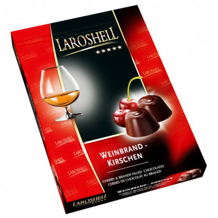 Цукерки Laroshell шоколадні з вишнею та бренді 150г