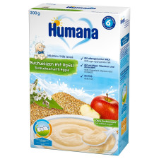 Каша молочна Humana Гречана з яблуком 200г mini slide 1