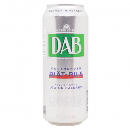 Пиво DAB Diet-Pils світле фільтроване залізна банка 4,9% 0,5л slide 1