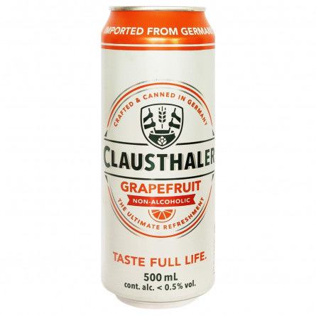 Пиво Clausthaler Grapefruit безалкогольне 500мл slide 1