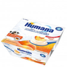 Продукт кисломолочний Хумана з персиком і натуральними пребіотиками для дітей з 6 місяців 2.8% 4х100г mini slide 1