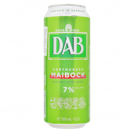 Пиво DAB Maibock світле фільтроване залізна банка 7% 0,5л slide 1