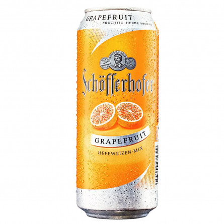 Пиво Schofferhofer Grapefruit з/б 2.5% 0,5л slide 1