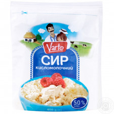 Сир кисломолочний Varto 5% 400г mini slide 1