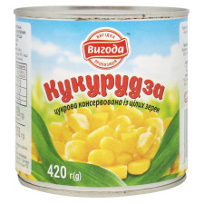 Кукурудза Вигода цукрова консервована 420г mini slide 1
