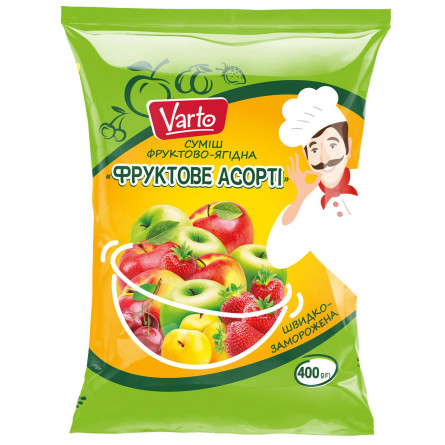 Смесь фруктово-ягодная Varto Фруктовое ассорти быстрозамороженная 400г