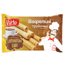 Вафельні трубочки Varto з ароматом кави 150г mini slide 1
