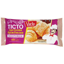 Тiсто Varto листково-дрiжджове заморожене 500г mini slide 1