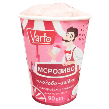 Мороженое Varto Плодово-ягодное в бумажном стакане 90г mini slide 1