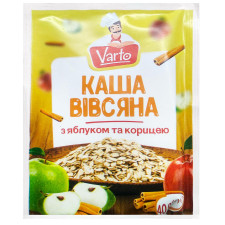 Каша Varto вівсяна з яблуком та корицею швидкого приготування 40г mini slide 1