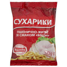 Сухарики Вигода Бекон пшенично-житні 100г mini slide 1