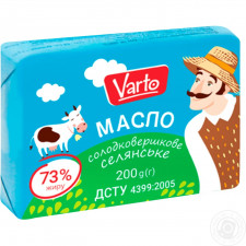 Масло Varto Селянське 73% солодковершкове 400г mini slide 1