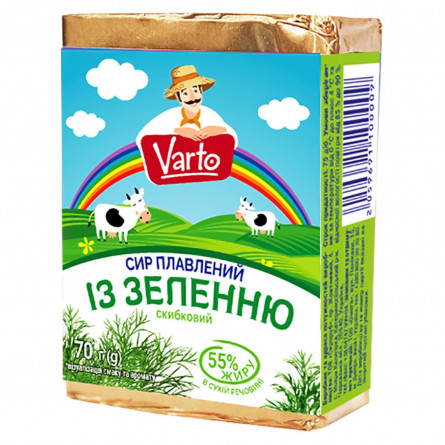 Сир Varto плавлений із зеленню 55% 70г slide 1