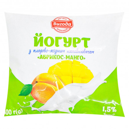 Йогурт Вигода абрикос-манго 1,5% 400г slide 1