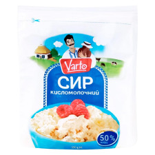 Сир кисломолочний Varto 5% 350г mini slide 1