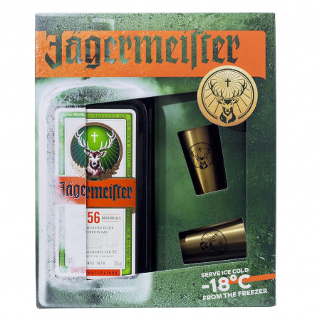 Ликер Jagermeister 35% 0,7л - подарочный набор