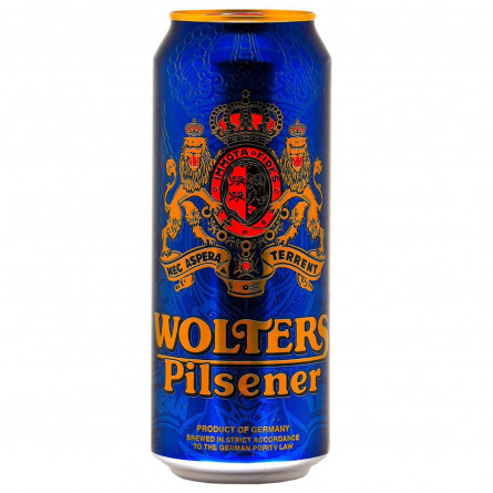 Пиво Wolters Pilsener світле з/б 4,9% 0,5л